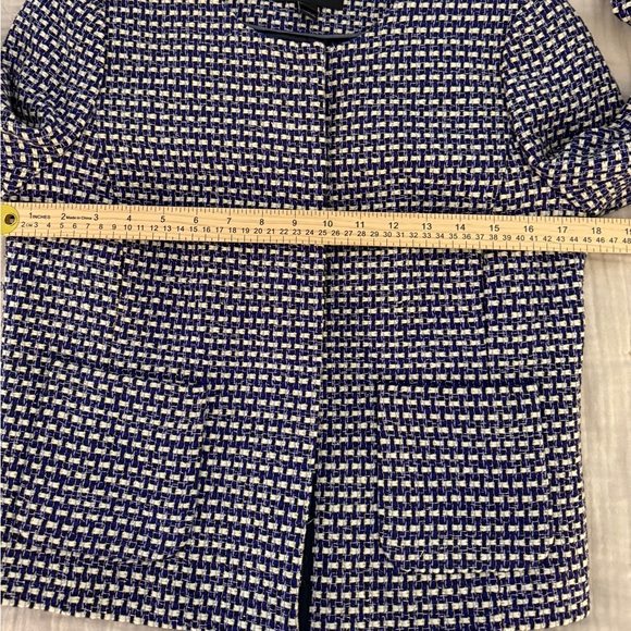 J. Crew Silk Blend Tweed Lady Jacket/blazer Purple White Metallic Like New Sz 4 - Picture 9 of 12